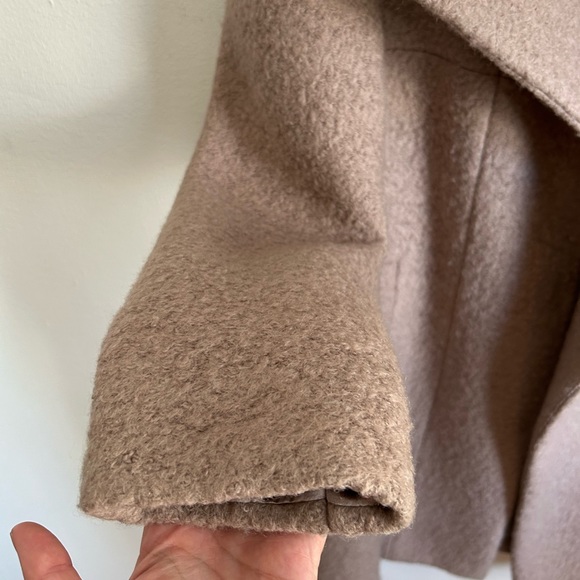 Kenneth Cole Long Pea Coat Cowl Neck Mauve - Picture 5 of 10